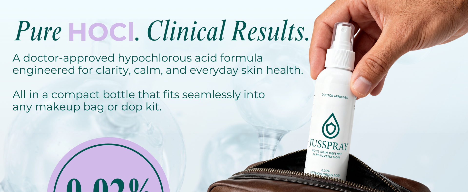 Pure HOCl. Clinical Results. A doctor-approved hypochlorous acid formula.