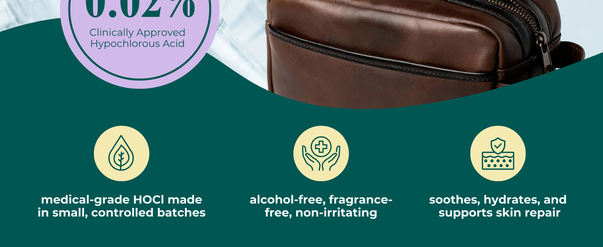 0.02% Clinically Approved Hypochlorous Acid - medical-grade, alcohol-free, soothes and hydrates
